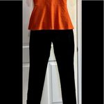 MICHAEL Michael Kors Skinny Black Pants with Gold Tone Hardware Photo 9