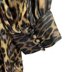 The Kooples Brown and Black Leopard Print Silk Robe Dress Size 3/Large AS IS Photo 7