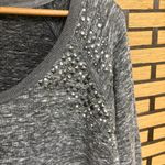 Maurice's  Gray Sweatshirt With‎ Studded Shoulders Size 3 Photo 4