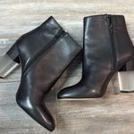 Enzo Angiolini  Hadie Leather Block Heel Booties 7.5 Photo 2
