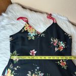 Lulu’s Go Fleur a Twirl Black Floral Print Handkerchief Midi Dress Size Large Black Photo 8