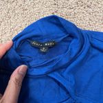 Haute Monde  Cut-out Mock Neck blue Long Sleeve Top Photo 3