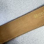 Streets Ahead Belt Womens Small Black Croc Embossed Leather Mixed Metal Buckle Photo 6