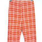 ASOS NWOT Design Hourglass Jersey Suit Flares Slit Detail Orange Plaid Size 4 Photo 6