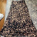 Leopard Print Long Skirt Elegant Cheetah Print Maxi Skirts Multicolor Brown Size M Photo 0