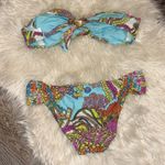 Trina Turk Coral Reef Twist Ring Bandeau Bikini Swimsuit Photo 7