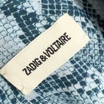 Zadig & Voltaire  Rougi Snake Dress Blue Sz L Photo 11