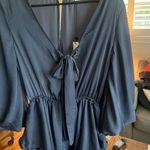 Mustard Seed  Midnight Blue Satin Romper nwt size small Photo 3