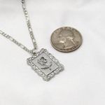 Rose Frame Necklace Silver Photo 2