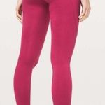Lululemon  Fast & Free 7/8 Tight II *Nulux 25" Violet Red Dark Pink Media Pockets Photo 1