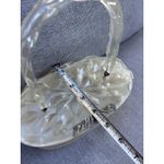 VINTAGE 1950s LUCITE PURSE Handbag PEARL Marbleized Ivory Round Box Style Nice! White Photo 4