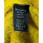 Do Everything In Love Mustard Fluffy‎ Knit Poncho Sweater  One Size 25" Length Photo 3