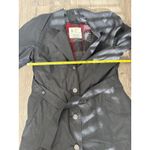 London Fog Vintage Womens Black Trench Coat Belted Plaid Lined Full Length Sz M Photo 4