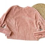 ZARA  Trafaluc Blush Ribbed Cropped Sweater Photo 4