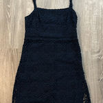 Taylor Sz‎ 2 Navy Blue Crochet Lace Mini Cocktail Elegant Short Party Dress Photo 0