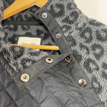 Abercrombie & Fitch Snap-Up Fleece Leopard Print Pullover Asymmetrical Sz Medium Photo 6