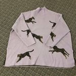 Shop The Mint Oversized Purple Sweater With Cheetahs  Photo 0