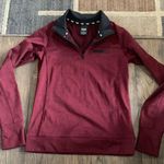 PINK - Victoria's Secret Victoria’s Secret Pink Quarter Zip Maroon Sweatshirt  Photo 0