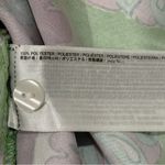 Mango  Wrapped Satin Mini Dress Floral Long Sleeve Collared Green Purple Small Photo 8