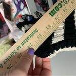 ZARA NWT Black and white striped cropped sweater with frayed edges turtleneck S Photo 8