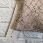 Vie‎ Victoria Royal champagne beaded evening top women’s size 10 Silver Photo 2