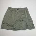 l*space L* Delta Metallic Skirt Mini With Slit‎ Light Olive Size Large Womens NEW Photo 1