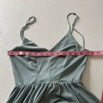 Silence + Noise Sage Green Romper Women’s Size M Flowy Spaghetti Strap Jumper Photo 4