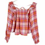 Free People Siena Plaid Pullover Top Photo 1