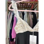 Saints + Secrets  LAKYN LACE BUST TIED BACK MINI DRESS BLACK Size Small Photo 12