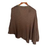 Pretty Angel  Brown lace poncho-style blouse with green details, elegant Photo 1