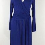 PURE Collection Royal Blue Long Sleeve Drape Waist Dress Size 8 Photo 0