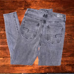 American Eagle  Super Stretch Super High-Rise Black Jegging Jeans Distressed Photo 1