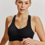 Knix Women’s Catalyst Front Zip Sports Bra Cross Back High Impact Black Size 7+ Photo 0