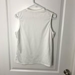Shein White Pleated Sleeveless Crew Neck Tank Top EUC Size 10 Photo 1