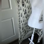 Alexander McQueen  Black and Off White Skull Scarf Photo 5