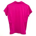 Nike  Golf Dri Fit Hot Pink Short Sleeved Quarter Zip Golfing Tee Size Medium Photo 4