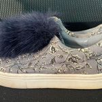 Sam Edelman  Laya Blue Platform Pom Pom Floral Sneakers Size 8 Photo 0