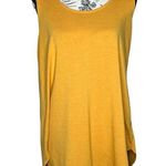 Zenana Premium MEDIUM Mustard Round Scoop Neck Round Hem Tank Photo 0