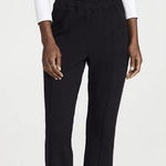 Good American  Womens Essentials Black Split Flare Cotton Sweat pants Photo 0