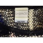 L Space Nightfall Swim Cover Up One Size Open Shoulder Beach Sweater Fringe Boho Black Photo 9