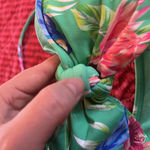 BCBGeneration  Women's Green 1pc Swimsuit Knot Front Cut Out Bathing Suit XL Photo 10