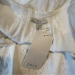 Joie NWT  White Eyelet Lace Short Sleeve Belted Faux Wrap Midi Dress Size 4 Photo 8