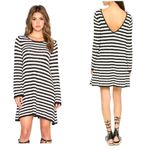 Free People COUNTING STRIPED SWING LONG SLEEVE SWEATER TUNIC DRESS Photo 2