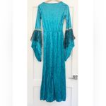Charades Renaissance Queen Costume Blue Velvet Gown and Headpiece NEW IN PACKAGE Size XS Photo 5