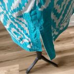 Tracy Negoshian  Teal Long Sleeve V-Neck Cotton Tunic Photo 6