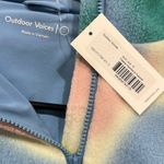 Outdoor Voices NWT Jacket PrimoFleece 1/4 Zip Hoodie Cropped Multi Lava S Photo 2