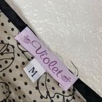 Vintage y2k Black & Silver Silk Surplice Tie Back Blouse Black Size M Photo 4