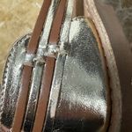 ALDO  Metallic Woven Slide Sandals, Flat Summer Shoes, (Pre-Owned, Visible Wear) Photo 5