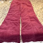 Forever 21 Burgundy Velvet Flare Pants Photo 0