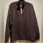 SKIMS  NWT Boyfriend Fleece Slouchy Half Zip Pullover Expresso Color Size S Photo 0